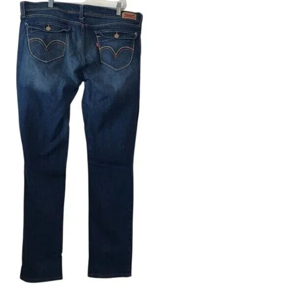 Levis 524 Too Superlow Womens Skinny Jeans Size 15M Dark Wash Denim Cotton Blend - Picture 5 of 13